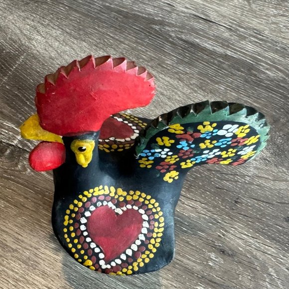 Vintage Portugal Pottery Earthenware Rooster Figurine. - Picture 2 of 8